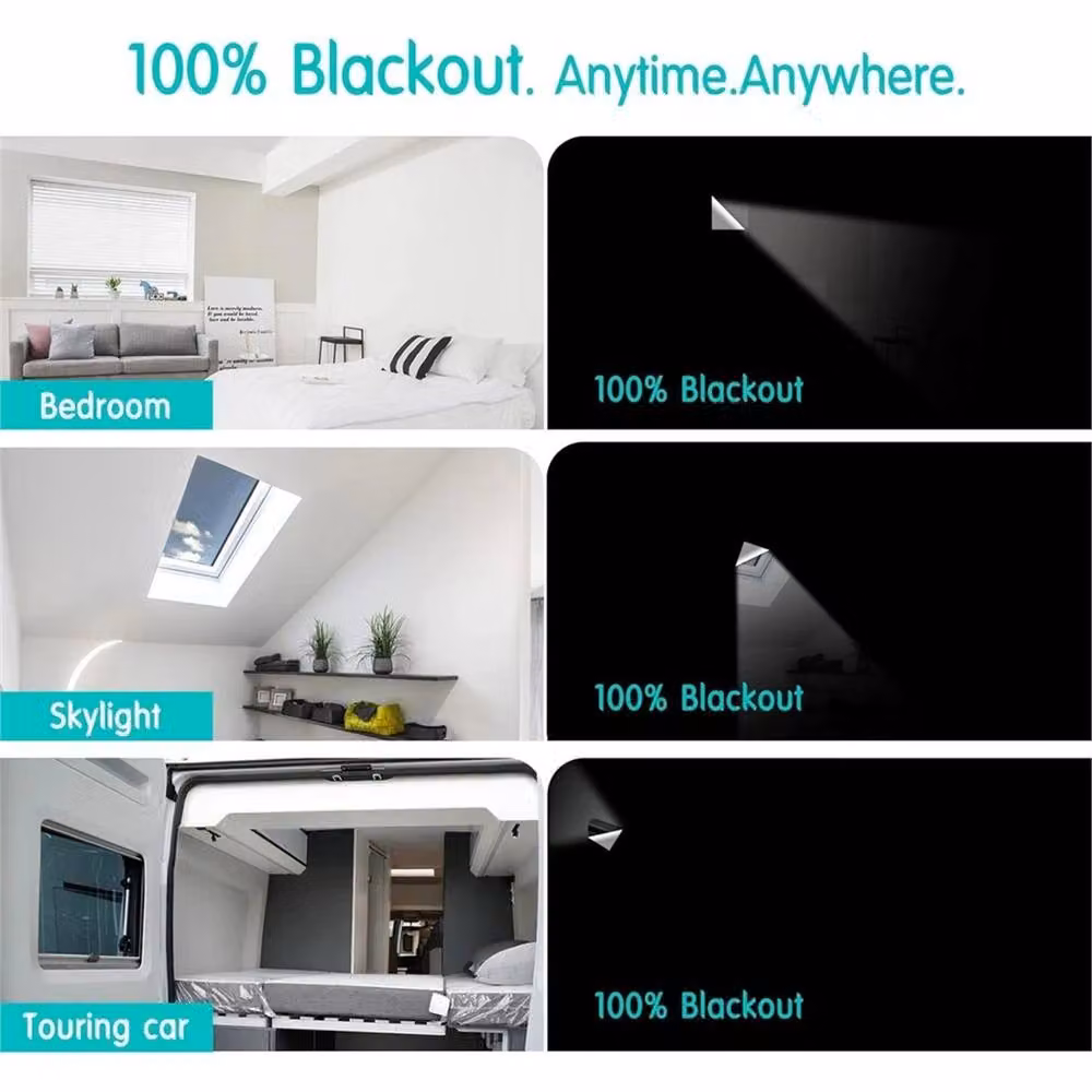 SPETLEK Stick On Temporary Blackout Blinds, Black, Width: 100 cm – 3