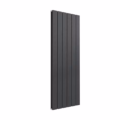 Reina Anthracite Steel Vertical Double Panel Designer Radiator H x W: 160 x 44 cm