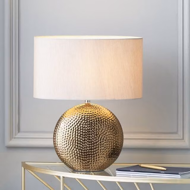 Pacific Lifestyle Ceramic Table Lamp in Bronze and Gold