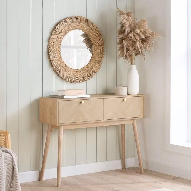 Birlea Herringford Geometric Console Table in Brown