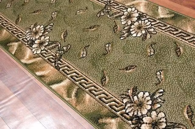 RugsX Bcf Trio Floral Runner in Green, W: 60 cm, L: 390 cm – 2
