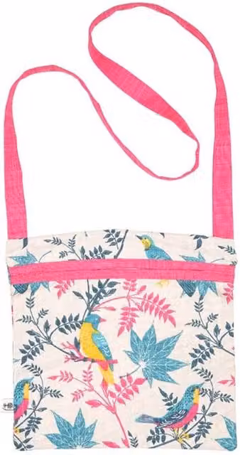 RHS Birds Cotton Peg Bag in Multicolour
