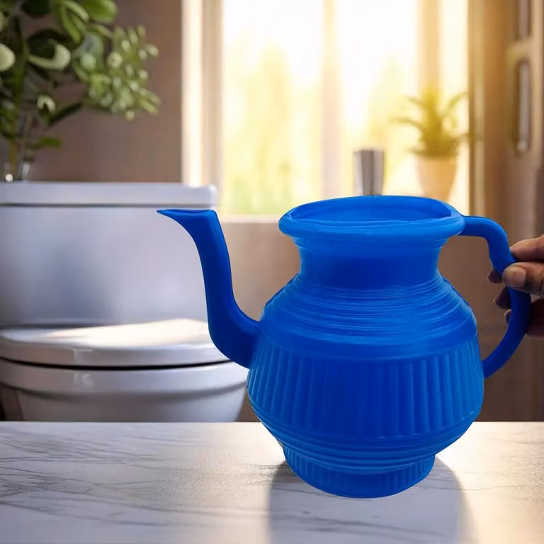 BARGAINS-GALORE Set of 2 Multicolour Plastic Watering Jugs and Cleaning Pots