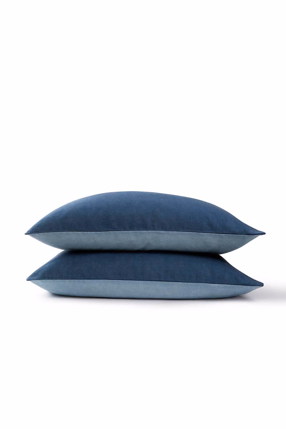 CHRISTY Relaxed Linen Washed Finish Reversible Standard Pillowcase Pair in Blue – 2