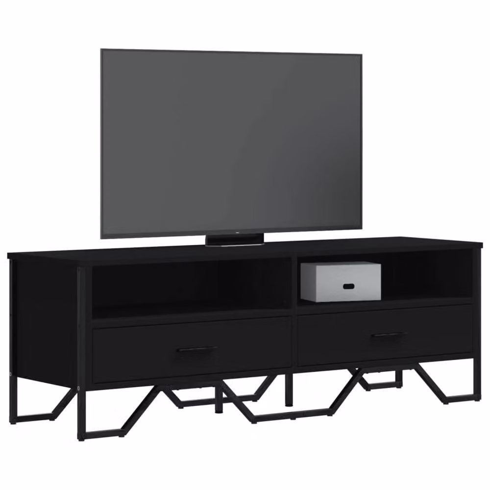 Berkfield Home Industrial TV Cabinet in Black, W/D/H: 122 x 34 x 41 cm – 2