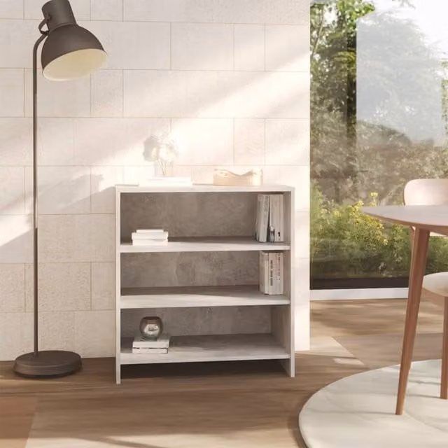Berkfield Home Modern Sideboard in Concrete Grey, W/D/H: 70 x 40.5 x 75 cm