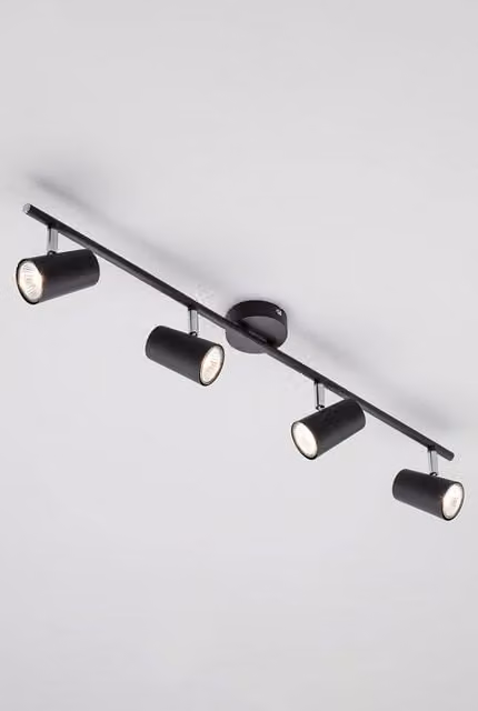 BHS Lighting Barley Adjustable Spotlight Bar Ceiling Light in Black