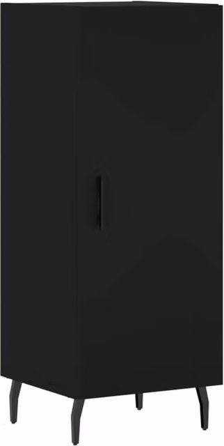 Berkfield Home Modern Black Matt Sideboard, W/D/H: 34.5 x 34.0 x 90.0 cm – 1