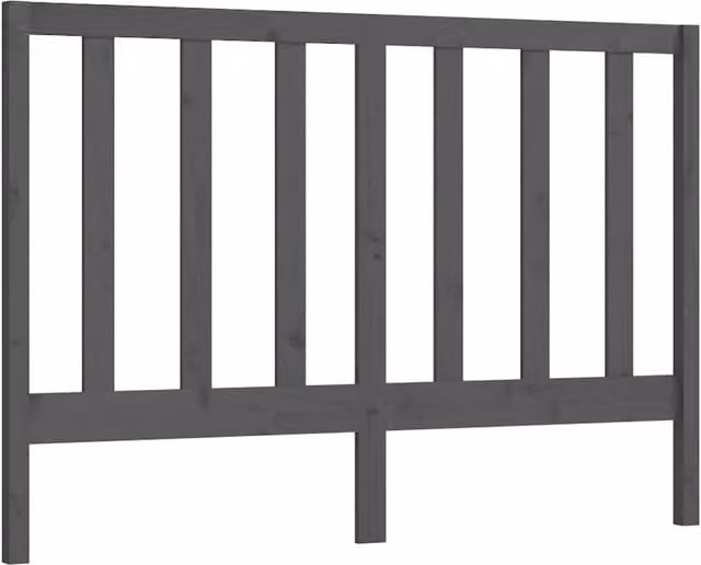 Berkfield Home Grey Solid Pine Wood Bed Headboard, W/D/H: 146 x 4 x 100 cm – 1