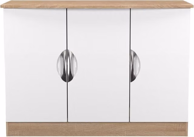 Ready Assembled 2 U Holborn 3 Door Sideboard in White – 1
