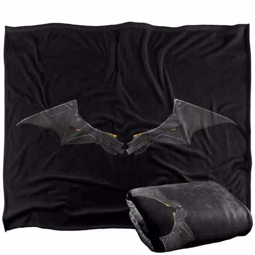 Warner Bros. The Batman 2022 Logo Black Slate Silky Touch Super Soft Fleece Throw Blanket, W: 152.4 cm x D: 127.0 cm – 1