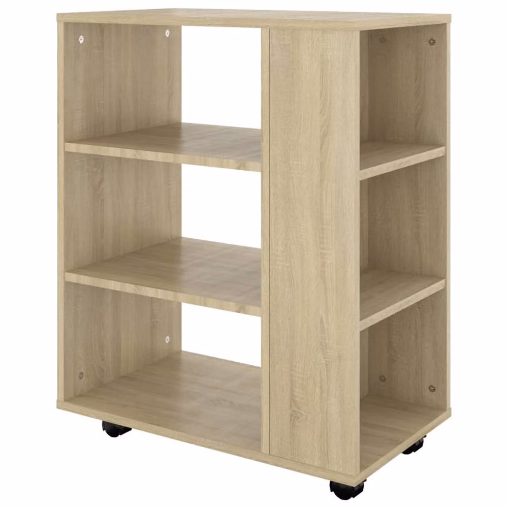 Berkfield Home Rolling Cabinet in Sonoma Oak, W/D/H: 60 x 35 x 75 cm – 2