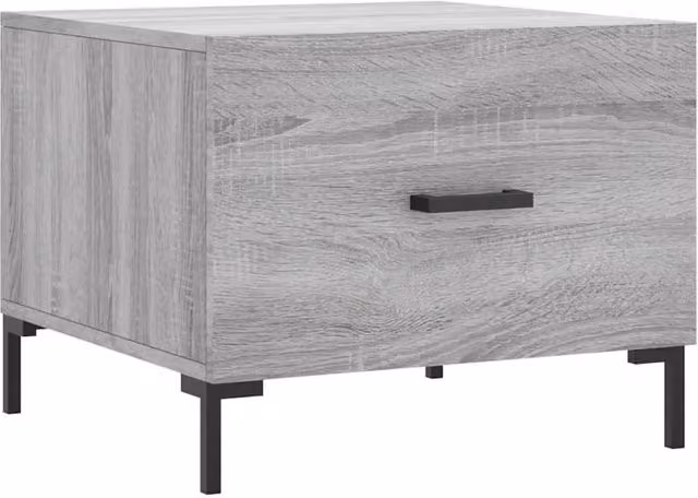 Berkfield Home Modern Square Coffee Table in Grey Sonoma, W/D/H: 50 x 50 x 40 cm