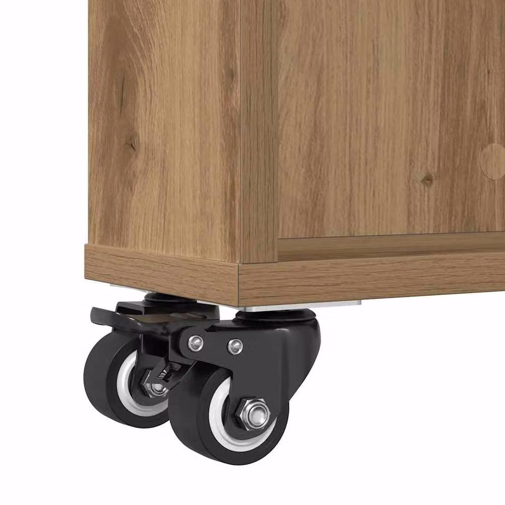 Berkfield Home Narrow Storage Trolley in Artisan Oak Brown, W/D/H: 48 x 13 x 68 cm – 6