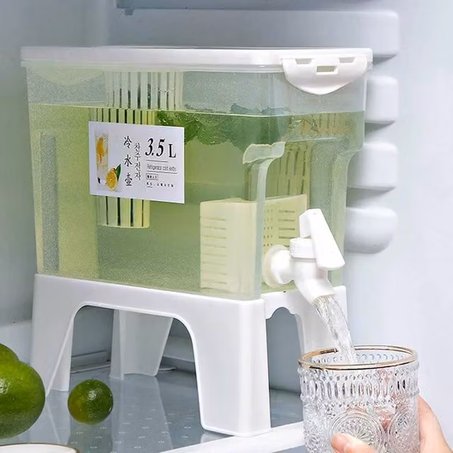 EONLION 3.5 l Drink Dispenser with Tap, White