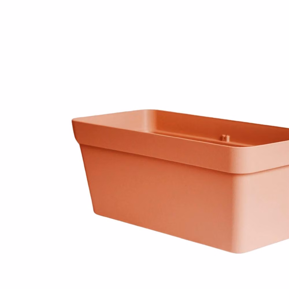 Ivyline Cleo Rectangle Flower Box Planter in Terracotta with Wheels – 2