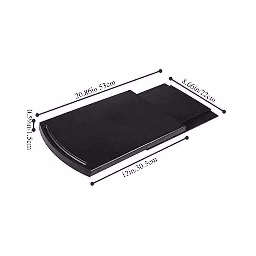 Kelvenix Black Kitchen Sliding Coffee Tray Mat Under Cabinet W: 100 cm, D: 50 cm – 2