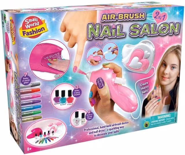 Small World Toys Air Brush Nail Salon in White
