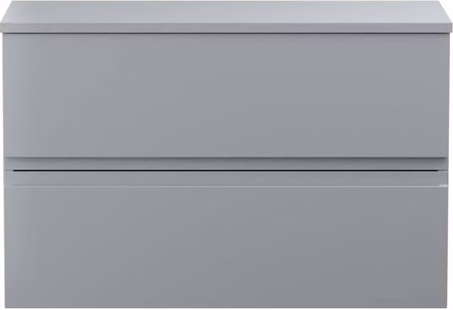 Balterley Mavesyn Contemporary 2 Drawer Wall Hung Vanity Unit, Satin Grey, W: 80 cm