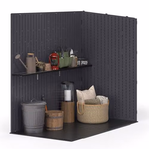 Rowlinson Suncast Columbia Resin Shed in Grey, W: 215 cm, D: 123 cm, H: 199 cm – 3