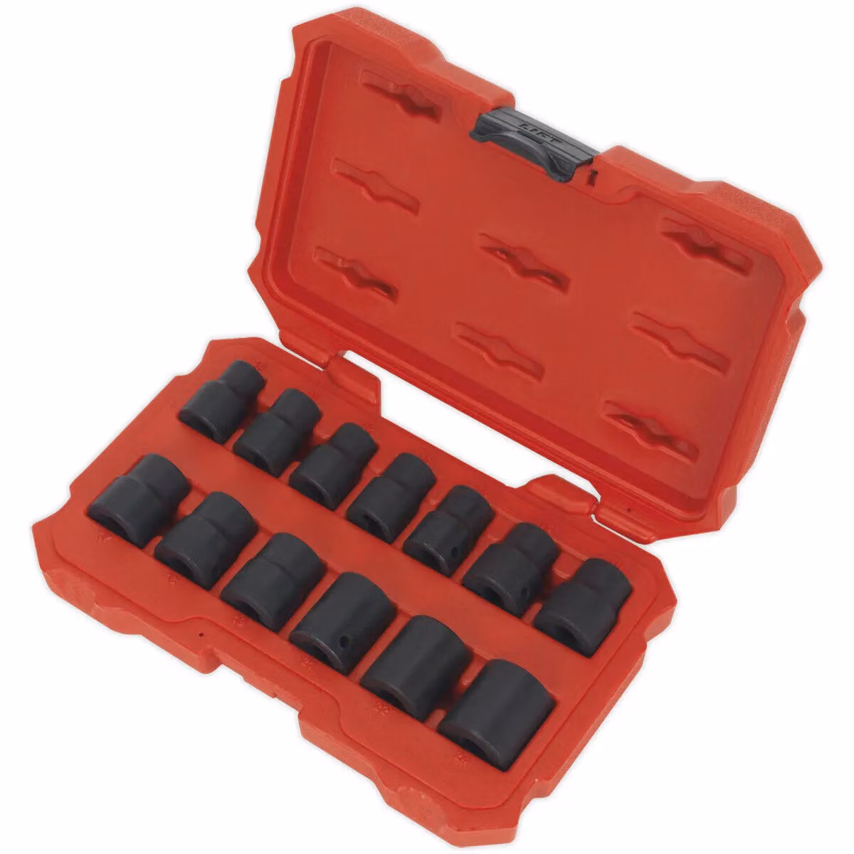 Loops 13 Piece Premium Lock-On Impact Socket Set, 1/2 inch Sq Drive, Chrome Molybdenum, Multicolour – 2
