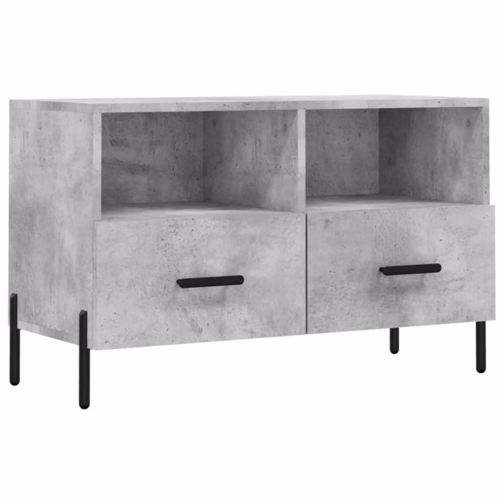 Berkfield Home Industrial TV Cabinet in Concrete Grey, W/D/H: 80 x 36 x 50 cm – 3