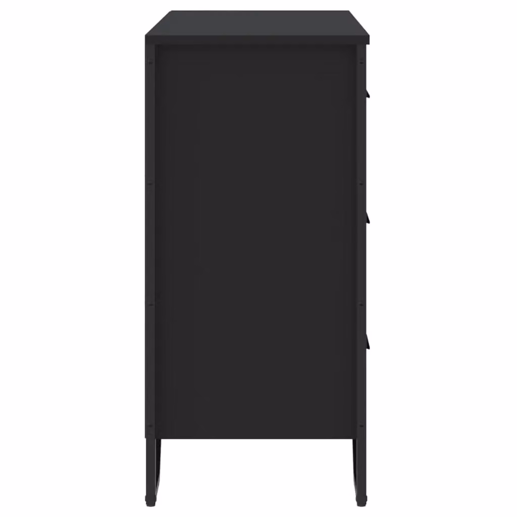 Berkfield Home Black Classic Chest of Drawers in MDF, W/D/H: 91 x 35.5 x 74.5 cm – 4