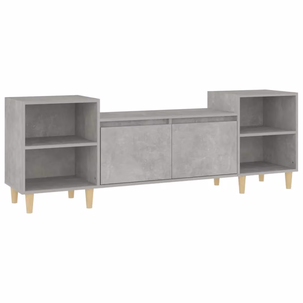 Berkfield Home Modern TV Cabinet in Concrete Grey, W/D/H: 160 x 35 x 55 cm – 2