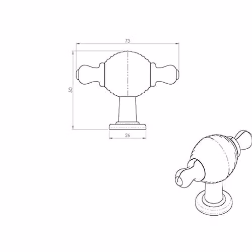 Loops Reeded Beehive Style Cabinet Door Knob with Finials, Brushed Satin Nickel, 26mm Diameter Rose – 2