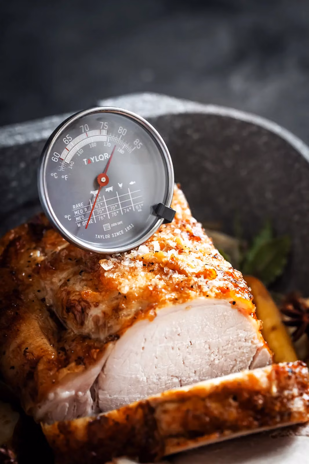 Taylor Pro Leave-In Meat Thermometer Probe in Silver with Meat and Fish Chart, W/D/H: 13 x 7.5 x 6 cm – 4