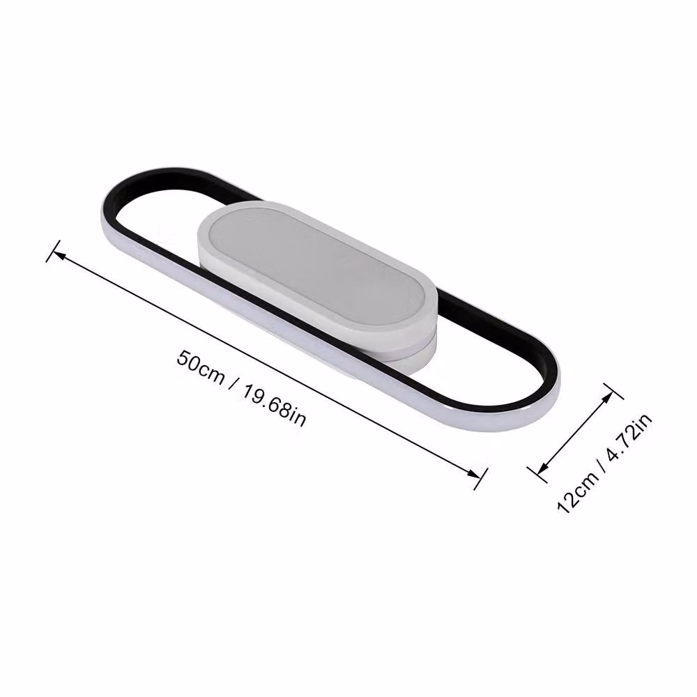 COMELY 30W Oval LED Ceiling Light in White and Multicolour with Acrylic and Metal Finish – 2
