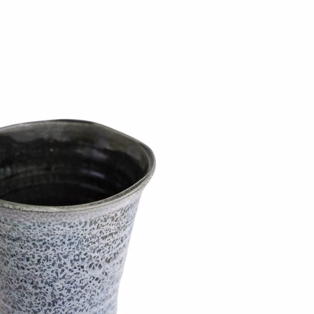 Lemon Pavilion Furniture and Decor Vallo Reactive Glaze Tapered Ceramic Planter, Blue and Multicolour, W: 29.5 cm, D: 29.5 cm, H: 26.5 cm – 2