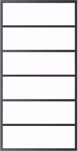 Berkfield Home Sliding Glass and Aluminium Door, Black, W: 102 cm, H: 205 cm