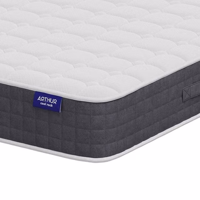 Arthur Sleep Cool Rock Extra Firm Hybrid Mattress in White, W/D/H: 200 x 140 cm – 1
