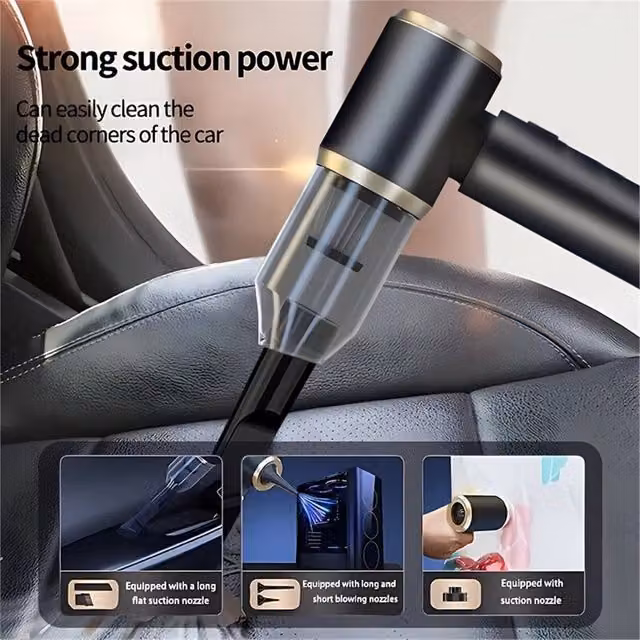 Nordara 3-in-1 Wireless Handheld Car Vacuum Cleaner and Air Blower, Black