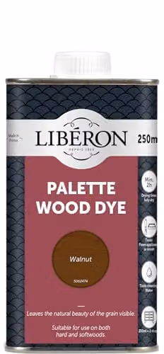 Libéron Palette Water Based Wood Dye for Interior Wood, Walnut, 250ml