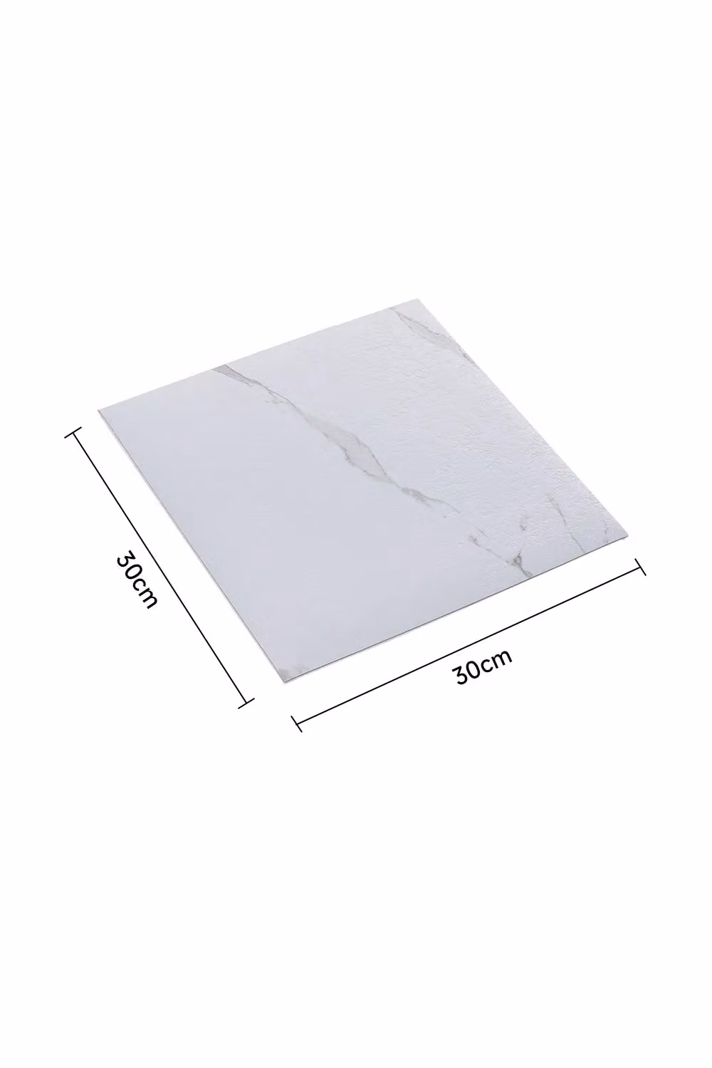 Living and Home 12-Piece White Marble Texture Self-Adhesive PVC Flooring Tiles – 2