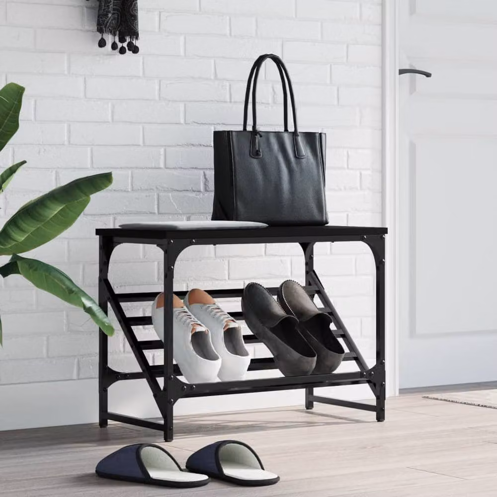 Berkfield Home Black Shoe Rack W/D/H: 60 x 30 x 45 cm – 2