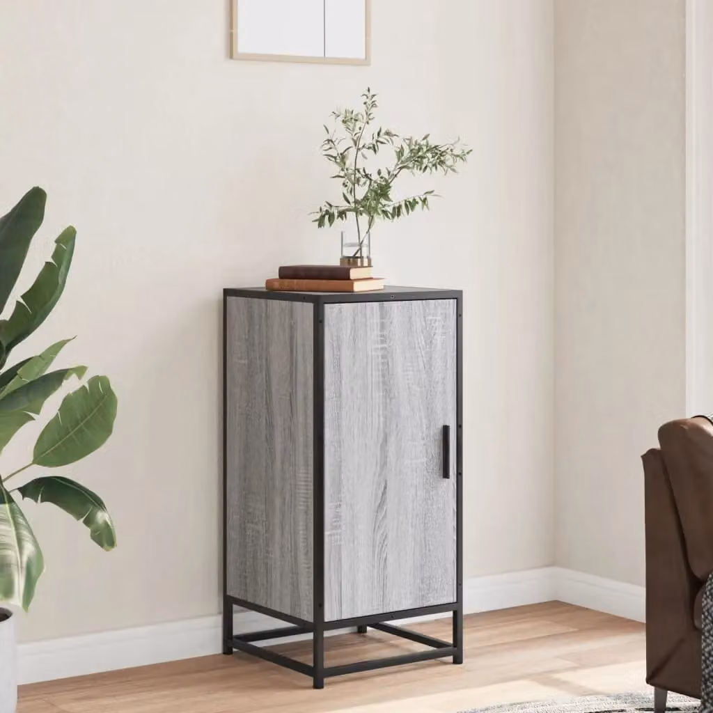 Berkfield Home Grey Sonoma Sideboard in Engineered Wood and Metal, W/D/H: 35.5 x 35.5 x 76 cm – 3