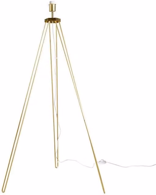 ValueLights Modern Gold Tripod Floor Lamp Base