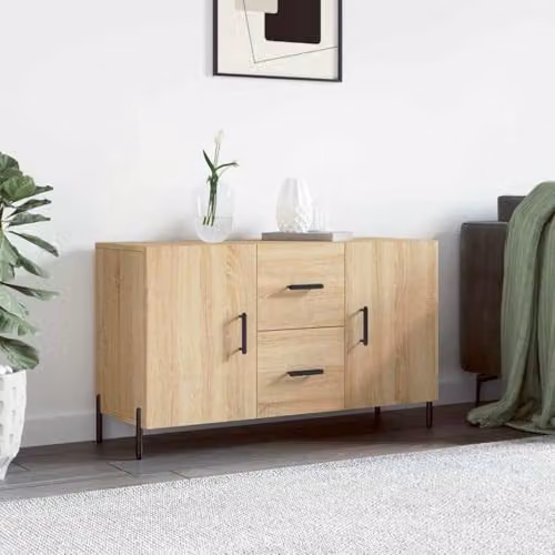 vidaXL Modern Sideboard in Sonoma Oak, W/D/H: 100 x 36 x 60 cm – 2