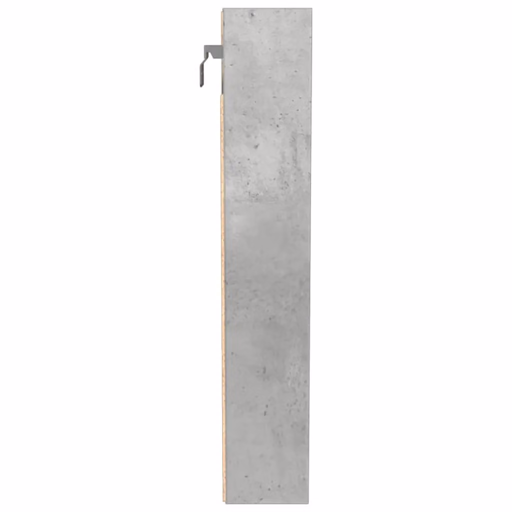 Berkfield Home Vitrine Cabinet in Concrete Grey with Glass Doors, W: 100 cm, H: 50 cm, D: 8.5 cm – 2