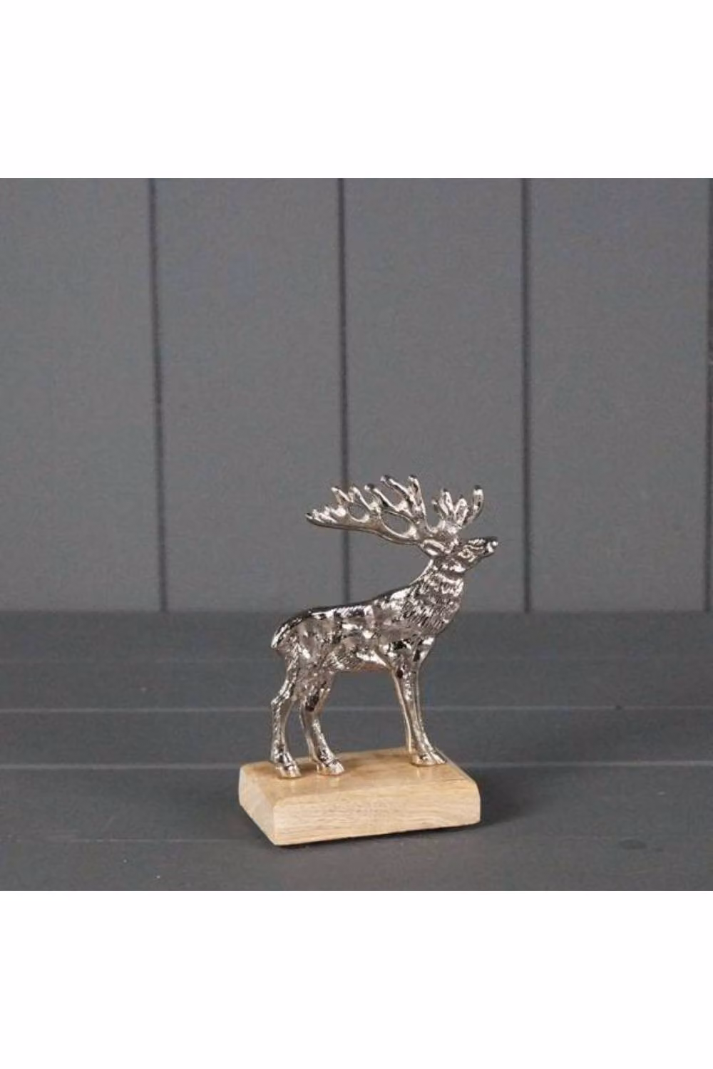 KDMD Silver Classic Rustic Metal Reindeer Tabletop Decoration – 2