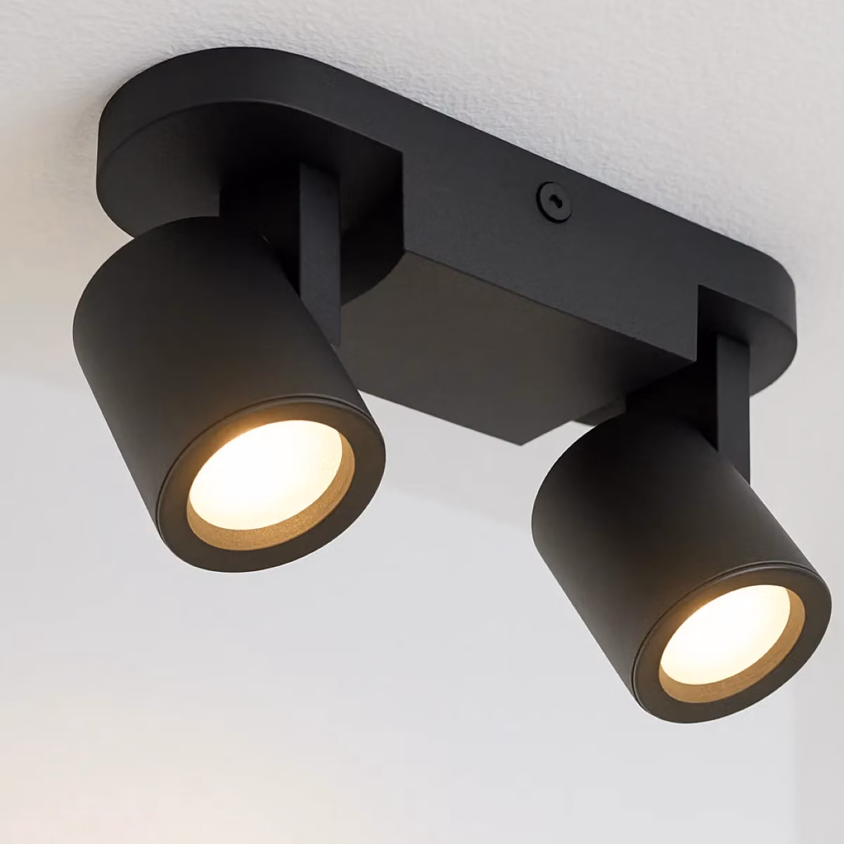 CGC Lighting Carla Modern Cylinder Ceiling Spotlights in Black – 3