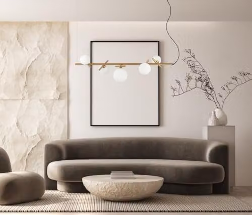 Netlighting Reverso Modern 5 Light Bar Pendant Ceiling Light in Gold/Brass with G9 Bulbs – 2