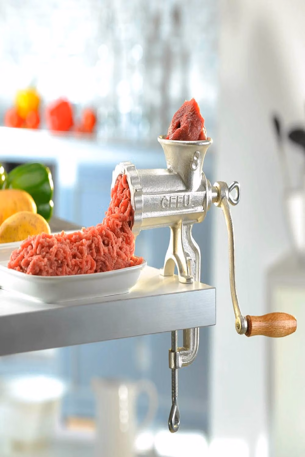 Gefu TRICA Professional Meat Grinder Size 7/8 in Silver – 2