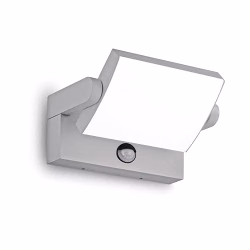 Netlighting Swipe PIR Integrated LED Outdoor Down Wall Lamp, Grey, 2000Lm, 3000K, IP54