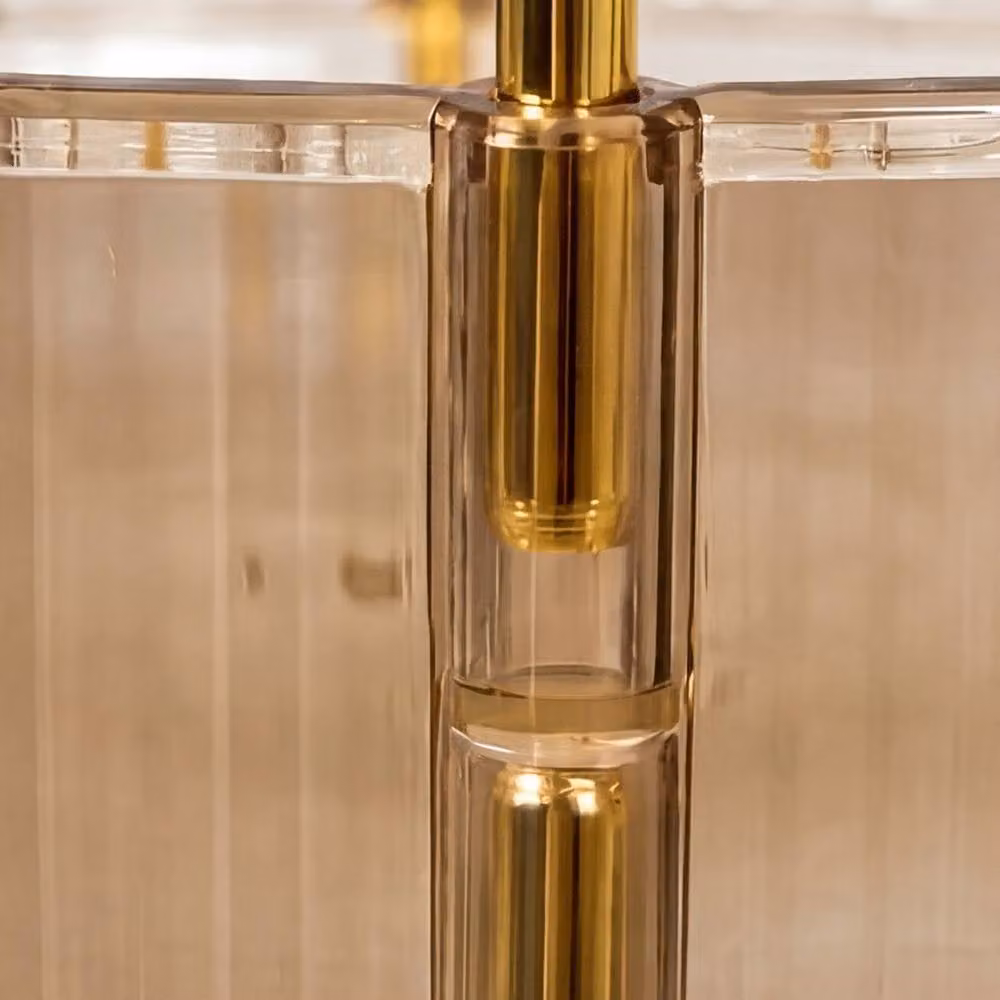Levede 360 Rotating 3 Tier Makeup Organiser in Gold and Transparent – 2