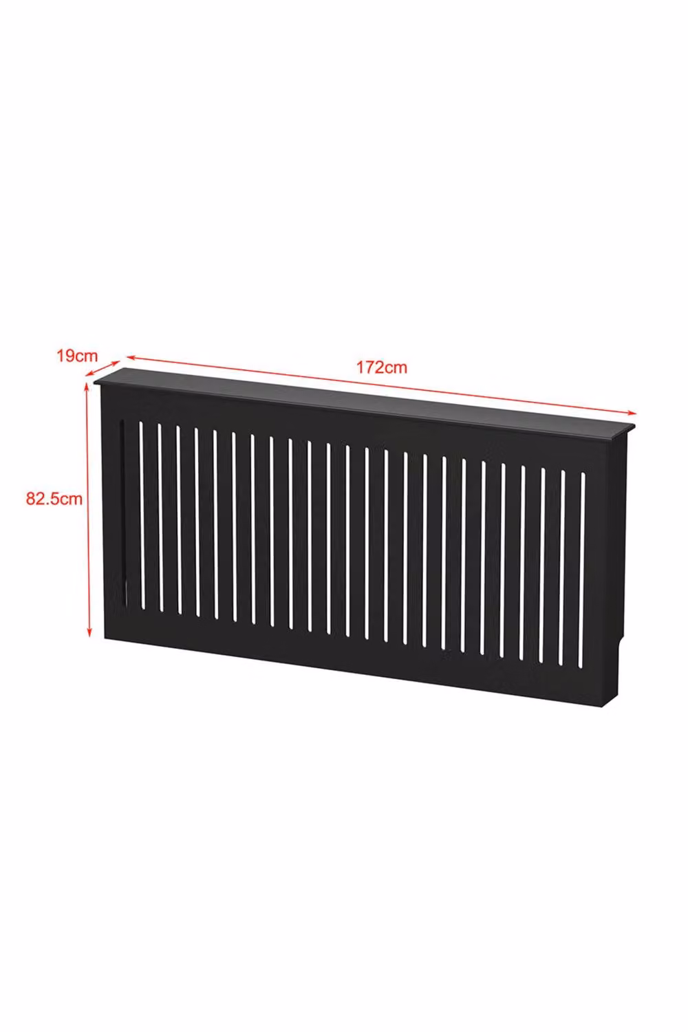 Home Source Loxley Extra Large Modern Radiator Cover in Black MDF Wood – 3