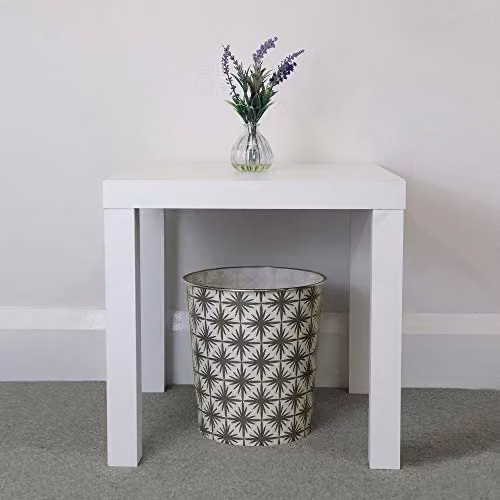 JVL Geometric Grey and Black Waste Paper Bin, W: 27 cm, D: 25 cm, H: 27 cm – 3